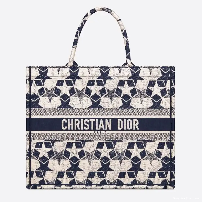 Tote Etoile Canvas Motif Book White Blue Dior 0512 Luxury